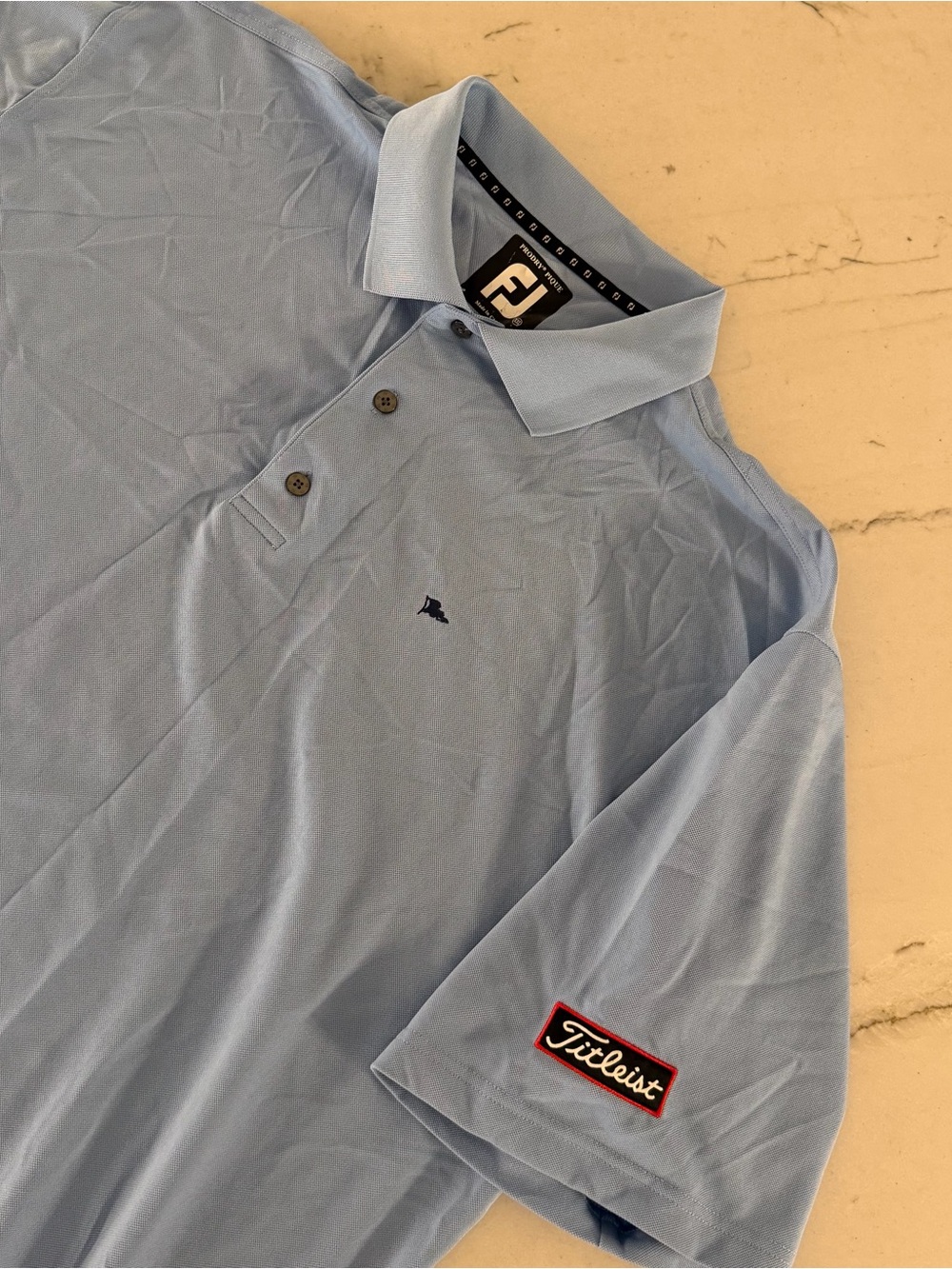 FooTjoy ProDry Pique TITLEIST Golf Polo Shirt Performance Mens 2XL Blue